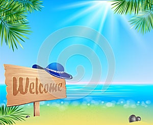 Summerl seaside view poster