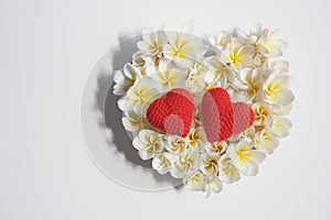 Summers floral heart with flowers photo