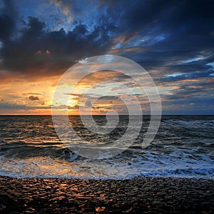 Summerstorm sunset in Petten