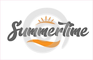 summertime black hand writing word text typography design logo i