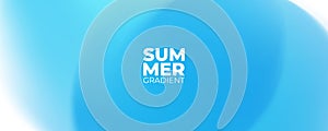 Summertime blurred background. Summer theme blue colored gradients for creative seasonal graphic design.