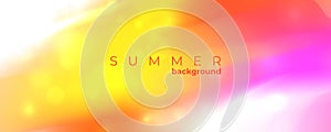 Summertime blurred background. Summer theme bright color gradients.