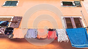 Summertime, Croatia, Europe, Rovinj, Laundry