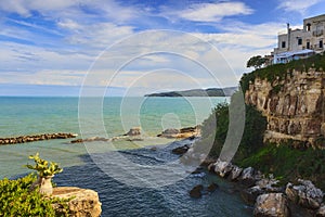 Summertime.Gargano coast: bay of Vieste.-(Apulia)