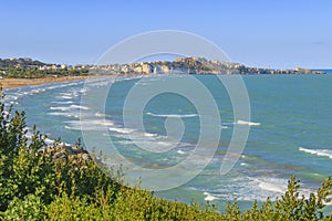 Summertime. Gargano coast: bay of Vieste.-(Apulia) ITALY-