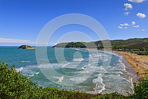 Summertime.Gargano coast: Portonuovo beach,Vieste-(Apulia) ITALY-
