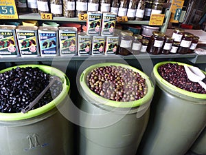 Food shop to Naxos in the Cyclade Islands in Greece.