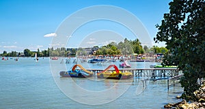Tourist resort on Lake Balaton, Hungary photo