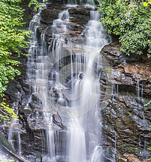 Summertime Mountain Waterfall