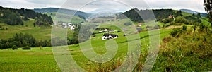 Summertime rural landscape banner, panorama - district Dolny Kubin, Slovakia