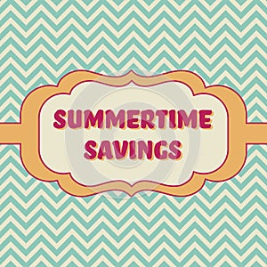 Summertime savings banner