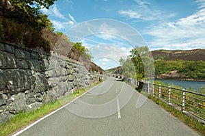 Summertime scenery in the Elan valley of Powys, Wales.