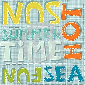 Summertime sea fun hot colorful pattern