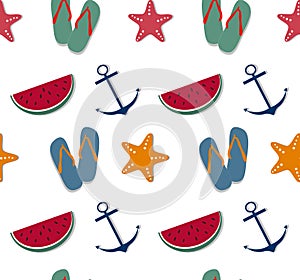 Summertime seamless pattern