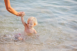Summertime and swimming activities for happy children