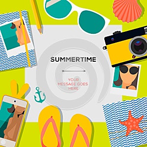 Summertime travel template