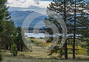 Summertime view of Prosser Creek Reservoir photo