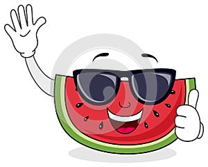 Summertime Watermelon with Sunglasses