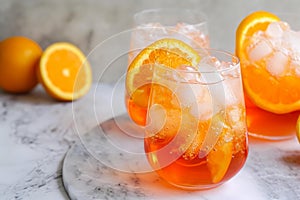 Summery Aperol cocktail. Generate Ai