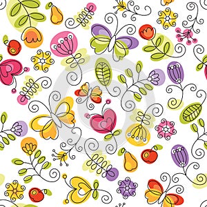 Summery floral background