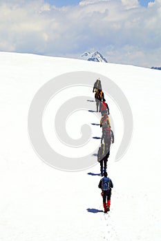 Summit alpinist group photo