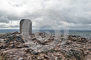 The summit of Arthurâ€™s Seat, the highest point in Edinburgh located at Holyrood Park in Edinburgh, Scotland, UK