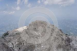 summit of Camicia peak at Laga Mountains range, Italy photo