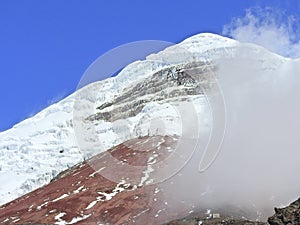 The summit of the cotopaxi volcano