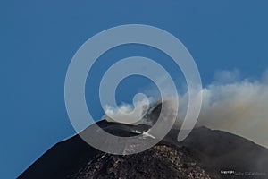 Summit crater of Etna Volcano