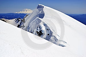 Summit crater on Mount Saint Helens volcano in the Cascade Mountains, Washington State