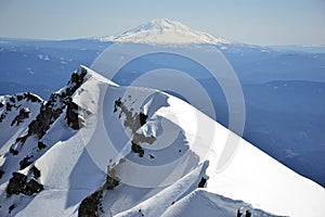 Summit crater on Mount Saint Helens volcano in the Cascade Mountains, Washington State