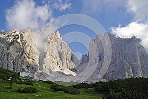 The summit of Cristallo, one of the highest peak in the Dolomite photo