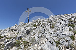 Summit cross on Breitenstein mountain