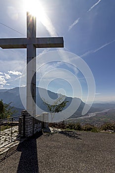 Summit Cross in Pindos Mountains