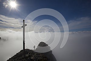 Summit cross at Taubenstein mountain, Bavaria