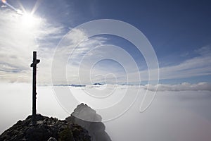 Summit cross at Taubenstein mountain, Bavaria