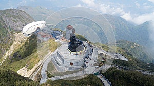 Atop Fansipan Mountain in Sungroup tourist area: the tallest Buddha image in Southeast Asia photo