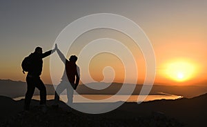 Summit of happiness together