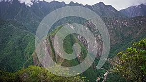 Summit of Happy Mountain or Putucusi Mountain in Machu Picchu photo