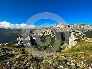 The summit of Monte di Cambio, beside Terminillo, during the summer season photo