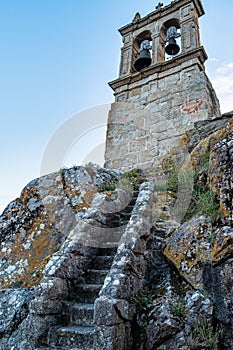 Summit of mount Corpino, Muxia, Coast of Death, La Coruna, Galicia, Spain photo