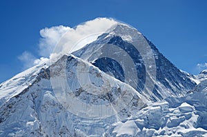 Summit of mount Everest or Sagarmatha, Nepal