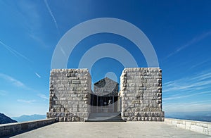 The summit of Mount Lovcen and Mausoleum of Njegos,Lovcen National park,Montenegro