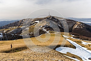 The summit of mount Nerone, Apennines peak in Pesaro-Urbino province Marche, Italy