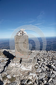 Summit of Mount Ventoux Provence, France.