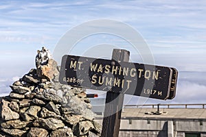 Summit of Mount Washington in New Hampshire