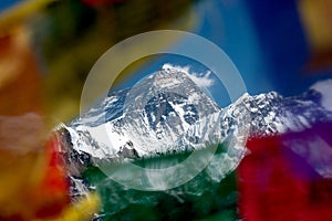 Summit of Mt. Everest from Gokyo Ri, Sulu Khumbu, Nepal photo