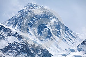 Summit of mt. Everest from Kala Patthar, Solu Khumbu, Nepal photo