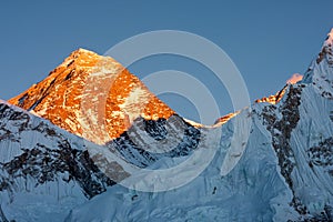 Summit of Mt. Everest at Sunset