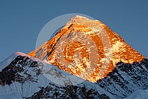 Summit of Mt. Everest at Sunset photo